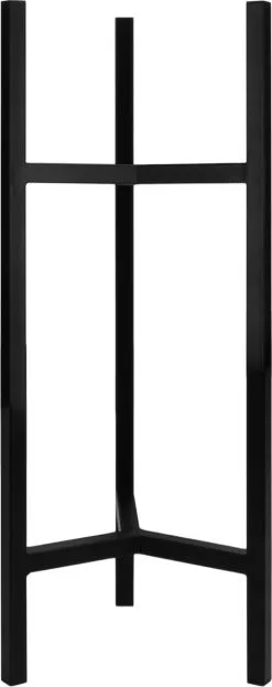 QUVIO Plantenstandaard Binnen - Inclusief Pot - Staande Plantenbak - Metaal - Bloempot - 22 X 22 X 60 Cm - Zwart -Bloem Garden Verkoop 476x1200