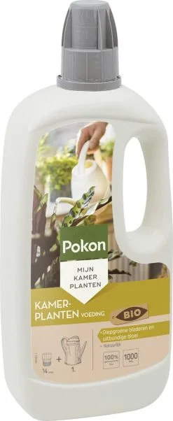Pokon Bio Kamerplanten Voeding - 1l - Plantenvoeding (bio) - 7ml Per 1L Water -Bloem Garden Verkoop 492x1200 1
