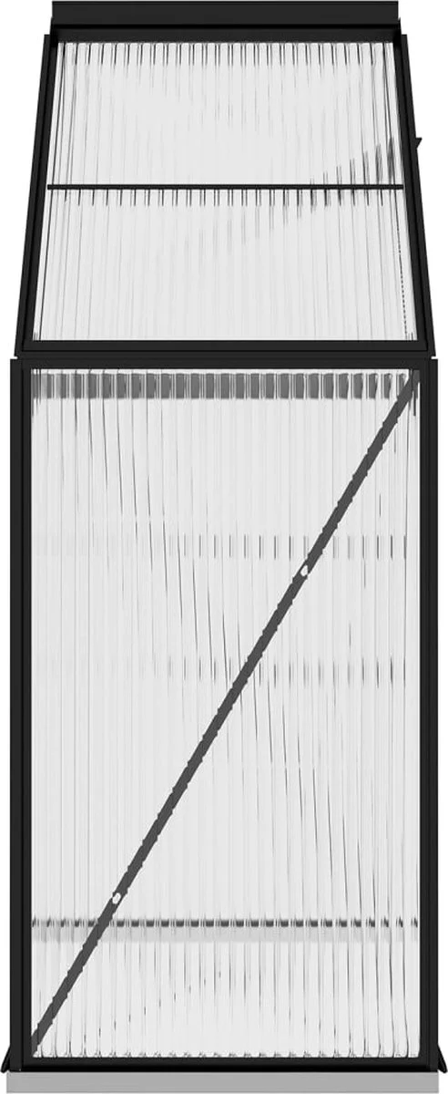 VidaXL Broeikas 1,33 M² Aluminium Antracietkleurig 7 VidaXL Broeikas 1,33 M² Aluminium Antracietkleurig - Afbeelding 7