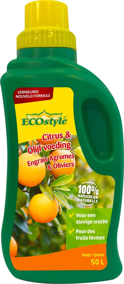 ECOstyle Citrus & Olijf Voeding - Stevige Vrucht - Langdurige Werking - Voor Alle Mediterrane Planten En Bomen 500 ML 4 ECOstyle Citrus & Olijf Voeding - Stevige Vrucht - Langdurige Werking - Voor Alle Mediterrane Planten En Bomen 500 ML - Afbeelding 4
