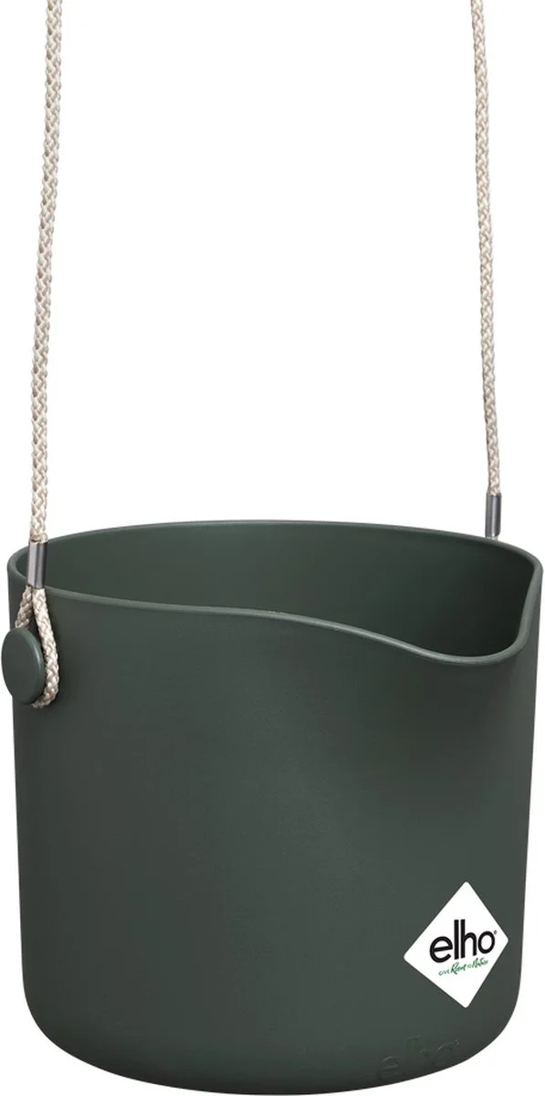 Elho B.for Swing 18 Hangpot - Bloempot Voor Binnen - Ø 18.0 X H 16.5 Cm - Groen/Blad Groen 2 Elho B.for Swing 18 Hangpot - Bloempot Voor Binnen - Ø 18.0 X H 16.5 Cm - Groen/Blad Groen - Afbeelding 2