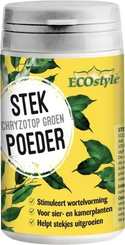 ECOstyle Stekpoeder Stimuleert Wortelvorming - Voor Sier & Kamerplanten - Helpt Stekjes Uitgroeien Tot Een Volwaardige Plant - 25 GR -Bloem Garden Verkoop 615x1200 1