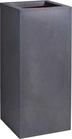 Capi Europe - Bloempot Rechthoek Smooth NL - 36x36x79 - Zwart - Voor Binnen En Buiten - KBL952 -Bloem Garden Verkoop 624x1200