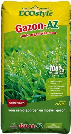 ECOstyle Gazon AZ Organische Gazonmest – Voor Diepgroen En Sterk Gazon – Geeft Tot 120 Dagen Voeding – Werkt Tegen Mos - 30 M² - 2 KG -Bloem Garden Verkoop 643x1200 3