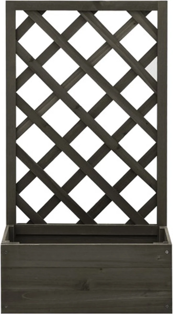VidaXL Latwerkplantenbak 50x25x90 Cm Massief Vurenhout Grijs 7 VidaXL Latwerkplantenbak 50x25x90 Cm Massief Vurenhout Grijs - Afbeelding 7