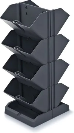 Prosperplast Verticale Kruidentuin Kunststof - Staand/hangend - Modulair - Antraciet Grijs - L 20 X B 11 X H 48 Cm - Incl. Kruidenschaar 12 Prosperplast Verticale Kruidentuin Kunststof - Staand/hangend - Modulair - Antraciet Grijs - L 20 X B 11 X H 48 Cm - Incl. Kruidenschaar -Bloem Garden Verkoop 667x1200