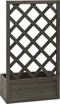 VidaXL Latwerkplantenbak 50x25x90 Cm Massief Vurenhout Grijs 10 VidaXL Latwerkplantenbak 50x25x90 Cm Massief Vurenhout Grijs -Bloem Garden Verkoop 696x1200