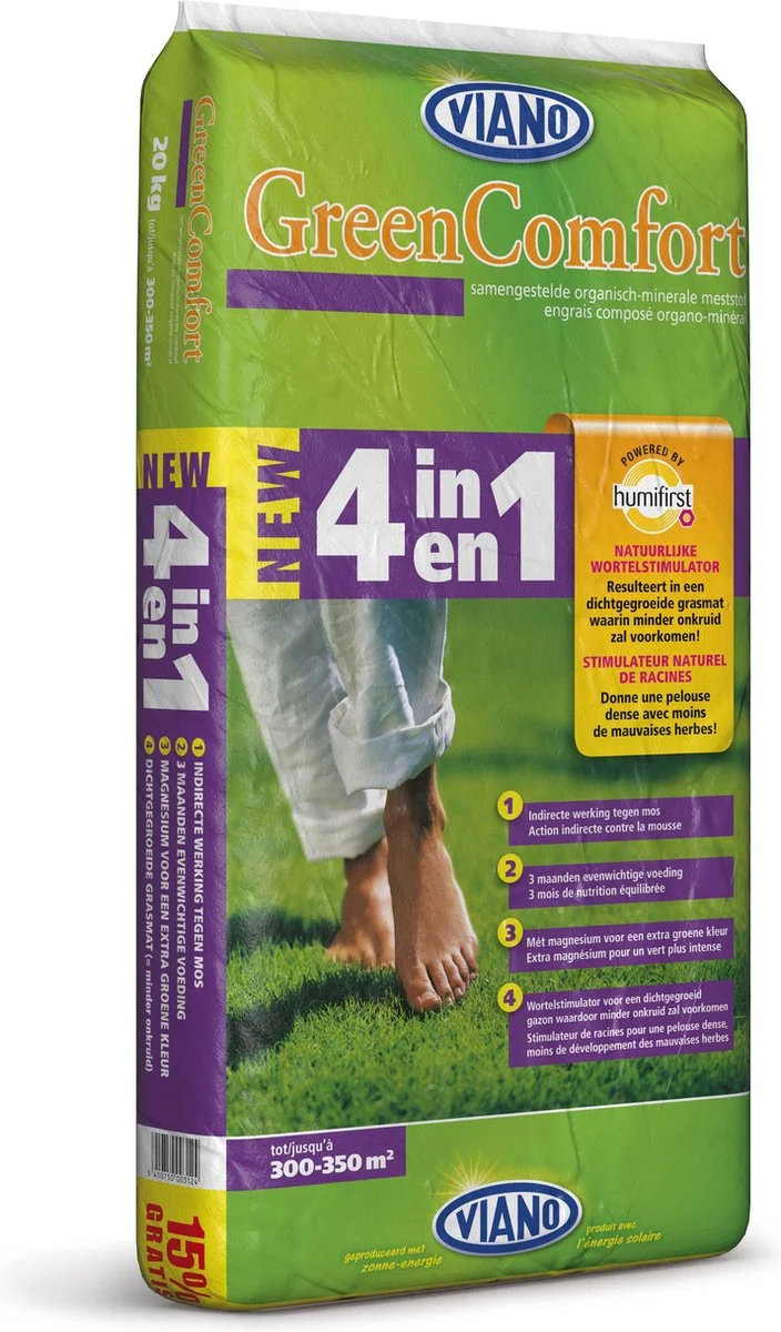 Viano Nieuwe 4-in-1 20kg: Voorkomt Mos En Onkruid In Het Gazon 1 Viano Nieuwe 4-in-1 20kg: Voorkomt Mos En Onkruid In Het Gazon