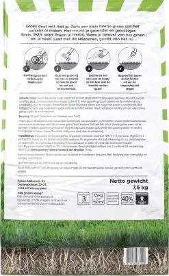 Pokon Gazon Revolutie - 2x7,5kg - Gazonmest / Graszaad / Bodemverbeteraar - Geschikt Voor 300m² - Binnen 15 Dagen Resultaat - Voordeelverpakking -Bloem Garden Verkoop 736x1200