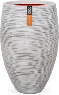 Capi Europe - Vaas Elegant Deluxe Rib NL - 45x72 - Ivoor - Voor Binnen En Buiten - KOFI1138 -Bloem Garden Verkoop 752x1200