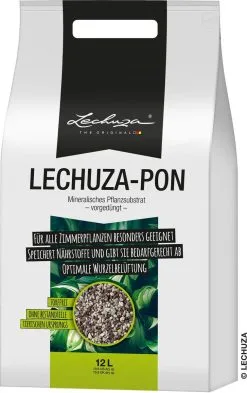 LECHUZA-PON 12 Liter - Hoogwaardig, Mineraal Plantensubstraat