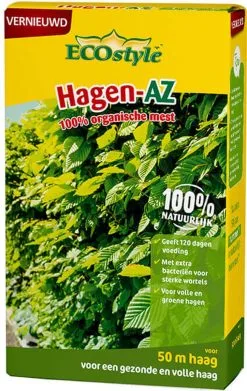ECOstyle Hagen-AZ Organische Haag Meststof - Tuinmest Voor Diepgroen Blad - Nieuwe & Bestaande Beplanting - 30 M Haag - 1,6 KG -Bloem Garden Verkoop 758x1200 1