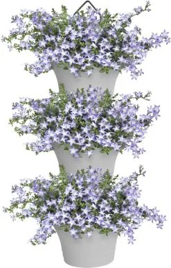 Elho Corsica Vertical Forest 24 - Bloempot Voor Balkonbuiten - Ø 26.7 X H 29.7 Cm - Wit/Wit