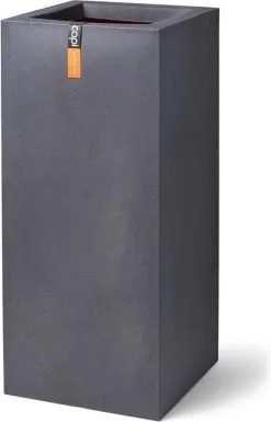 Capi Europe - Bloempot Rechthoek Smooth NL - 36x36x79 - Zwart - Voor Binnen En Buiten - KBL952 -Bloem Garden Verkoop 770x1200 2