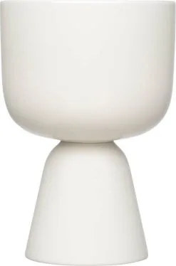 Iittala Nappula - Bloempot - Bloempotten Voor Binnen En Buiten - Plantenpotten - Wit - 230 X 155 Mm - 1 Stuk
