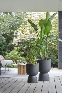 Elho Pure Coupe 35 - Bloempot Voor Binnen & Buiten - Ø 34.9 X H 49.0 Cm - Zwart/Zwart -Bloem Garden Verkoop 800x1200 29