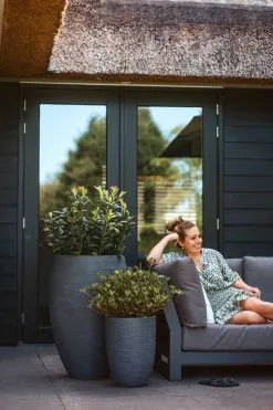 Capi Europe - Vaas Elegant Deluxe Rib NL - 40x60 - Zwart - Voor Binnen En Buiten - KBLR1131 -Bloem Garden Verkoop 800x1200 49