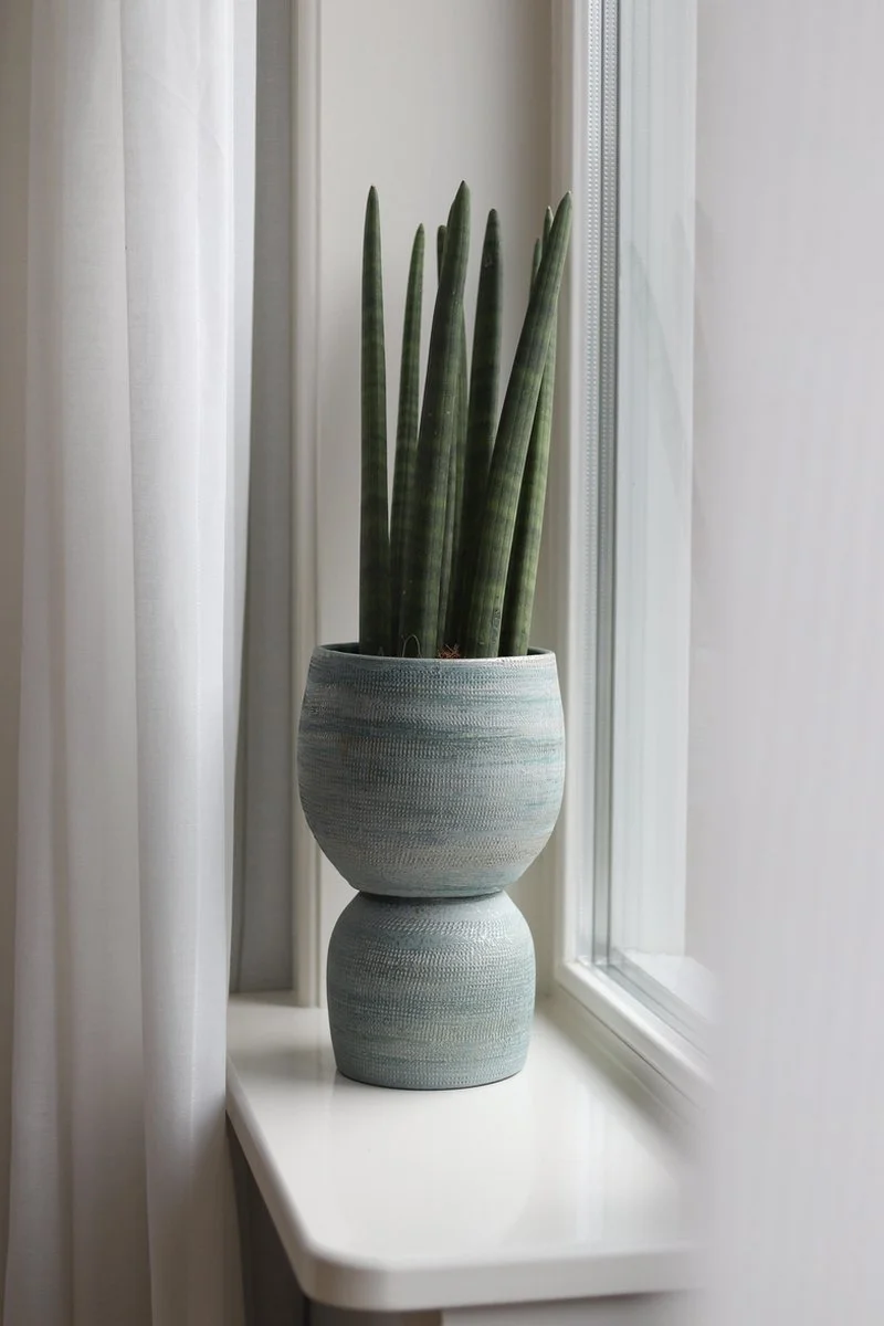 HS Potterie Tokio Bloempot Blauw Aqua D28 X H26 Cm - Nieuwe Collectie 5 HS Potterie Tokio Bloempot Blauw Aqua D28 X H26 Cm - Nieuwe Collectie - Afbeelding 5