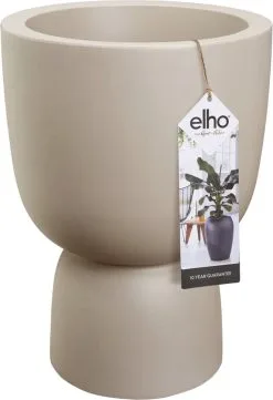 Elho Pure Coupe 35 - Bloempot Voor Binnen & Buiten - Ø 34.9 X H 49.0 Cm - Beige/Balanced Beige -Bloem Garden Verkoop 821x1200 1