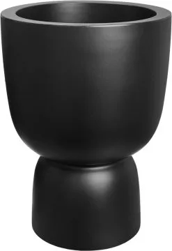 Elho Pure Coupe 41 - Bloempot Voor Binnen & Buiten - Ø 41.3 X H 57.9 Cm - Zwart/Zwart -Bloem Garden Verkoop 824x1200