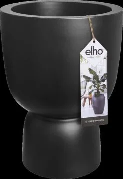 Elho Pure Coupe 35 - Bloempot Voor Binnen & Buiten - Ø 34.9 X H 49.0 Cm - Zwart/Zwart -Bloem Garden Verkoop 825x1200 1