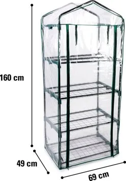 Kinzo Plastic Broeikas 69 X 49 X 160cm -Bloem Garden Verkoop 838x1200 2