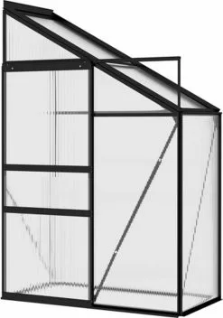 VidaXL Broeikas 1,38 M² Aluminium Antracietkleurig