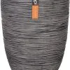 Capi Europe - Vaas Elegant Laag Rib NL - 36x47 - Antraciet - Voor Binnen En Buiten - KOFZ782