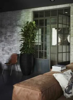 Capi Europe - Vaas Elegant Deluxe Rib NL - 40x60 - Zwart - Voor Binnen En Buiten - KBLR1131 -Bloem Garden Verkoop 873x1200 1