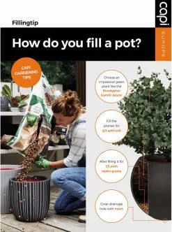 Capi Europe - Bloempot Bol Rib NL - 54x52 - Zwart - Voor Binnen En Buiten - KBLR935 -Bloem Garden Verkoop 894x1200