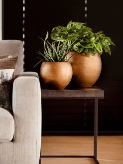 Capi Europe - Vaas Bol Retro - 30x25 - Goud - Bloempot Voor Binnen - BRTG104 -Bloem Garden Verkoop 900x1200 2