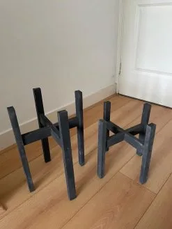 Beckenbau Plantenstandaard Binnen - Set Van 2 - Diameter Tot 24 Cm - Plantenkruk - Bloempotten Voor Binnen - Plantentafeltje Voor Binnen - Bloempot Standaard - Plantenstandaard - Hout - Mat Zwart/Donkergrijs -Bloem Garden Verkoop 900x1200 27