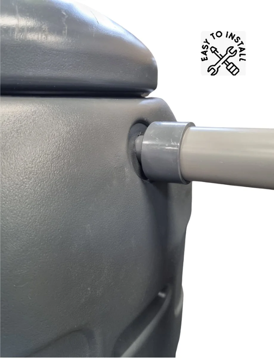 Harcostar Regenton Rainsaver - Antraciet 100 L + Voet + Vulautomaat 7 Harcostar Regenton Rainsaver - Antraciet 100 L + Voet + Vulautomaat - Afbeelding 7