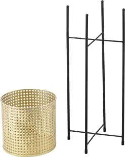 En.casa Bloempot Op Standaard Mol Set Van 2 Zwart En Goud -Bloem Garden Verkoop 953x1200