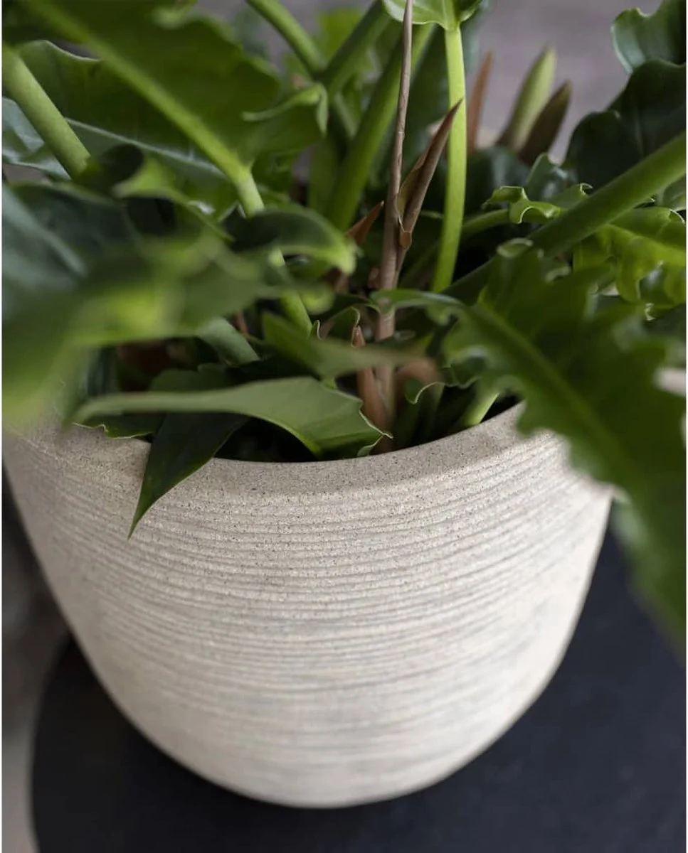 Capi Europe - Bloempot Bol Waste Rib NL - 35x34 - Terrazzo Beige - Voor Binnen En Buiten - KTBR932 6 Capi Europe - Bloempot Bol Waste Rib NL - 35x34 - Terrazzo Beige - Voor Binnen En Buiten - KTBR932 - Afbeelding 6