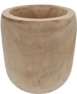 Mica Decorations Pia Bloempot - H31 X Ø31 Cm - Paulownia Hout - Lichtbruin -Bloem Garden Verkoop 983x1200 1